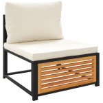 vidaXL Set canapele de grădină cu perne, 4 piese, lemn masiv de acacia vidaXL Set canapele de grădină cu perne, 4 piese, lemn masiv de acacia