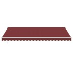 vidaXL Copertina retractabilă automat cu LED, vișiniu, 500x350 cm