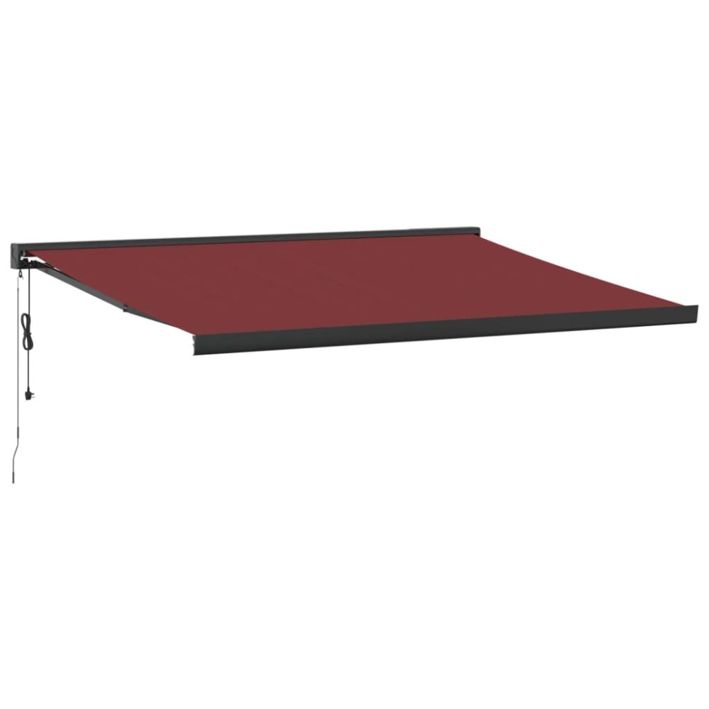 vidaXL Copertina retractabilă automat, vișiniu, 400x300 cm