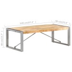 vidaXL Măsuță de cafea, 120x60x40 cm, lemn de mango nefinisat vidaXL Măsuță de cafea, 120x60x40 cm, lemn de mango nefinisat
