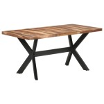 vidaXL Masă de bucătărie, 160x80x75 cm, lemn masiv cu finisaj miere vidaXL Masă de bucătărie, 160x80x75 cm, lemn masiv cu finisaj miere