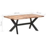 vidaXL Masă de bucătărie, 180x90x75 cm, lemn masiv cu finisaj miere vidaXL Masă de bucătărie, 180x90x75 cm, lemn masiv cu finisaj miere