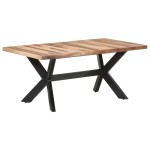 vidaXL Masă de bucătărie, 180x90x75 cm, lemn masiv cu finisaj miere vidaXL Masă de bucătărie, 180x90x75 cm, lemn masiv cu finisaj miere