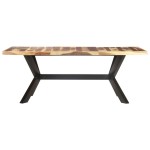 vidaXL Masă bucătărie, 200x100x75 cm, lemn masiv cu finisaj miere vidaXL Masă bucătărie, 200x100x75 cm, lemn masiv cu finisaj miere