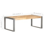 vidaXL Măsuță de cafea, 110x60x40 cm, lemn de mango nefinisat vidaXL Măsuță de cafea, 110x60x40 cm, lemn de mango nefinisat