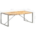 vidaXL Masă de bucătărie, 200x100x75 cm, lemn masiv mango nefinisat vidaXL Masă de bucătărie, 200x100x75 cm, lemn masiv mango nefinisat
