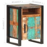 vidaXL Noptieră, 40 x 35 x 55 cm, lemn masiv reciclat vidaXL Noptieră, 40 x 35 x 55 cm, lemn masiv reciclat