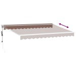 vidaXL Copertina retractabilă automat, maro, 350x250 cm