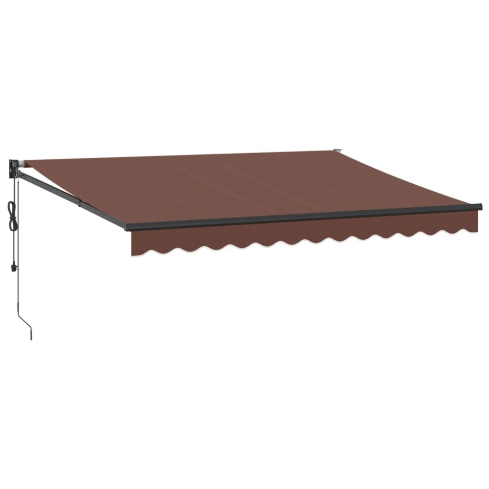 vidaXL Copertina retractabilă automat, maro, 350x250 cm