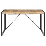 vidaXL Masă de bucătărie, 140x140x75 cm, lemn de mango nefinisat vidaXL Masă de bucătărie, 140x140x75 cm, lemn de mango nefinisat