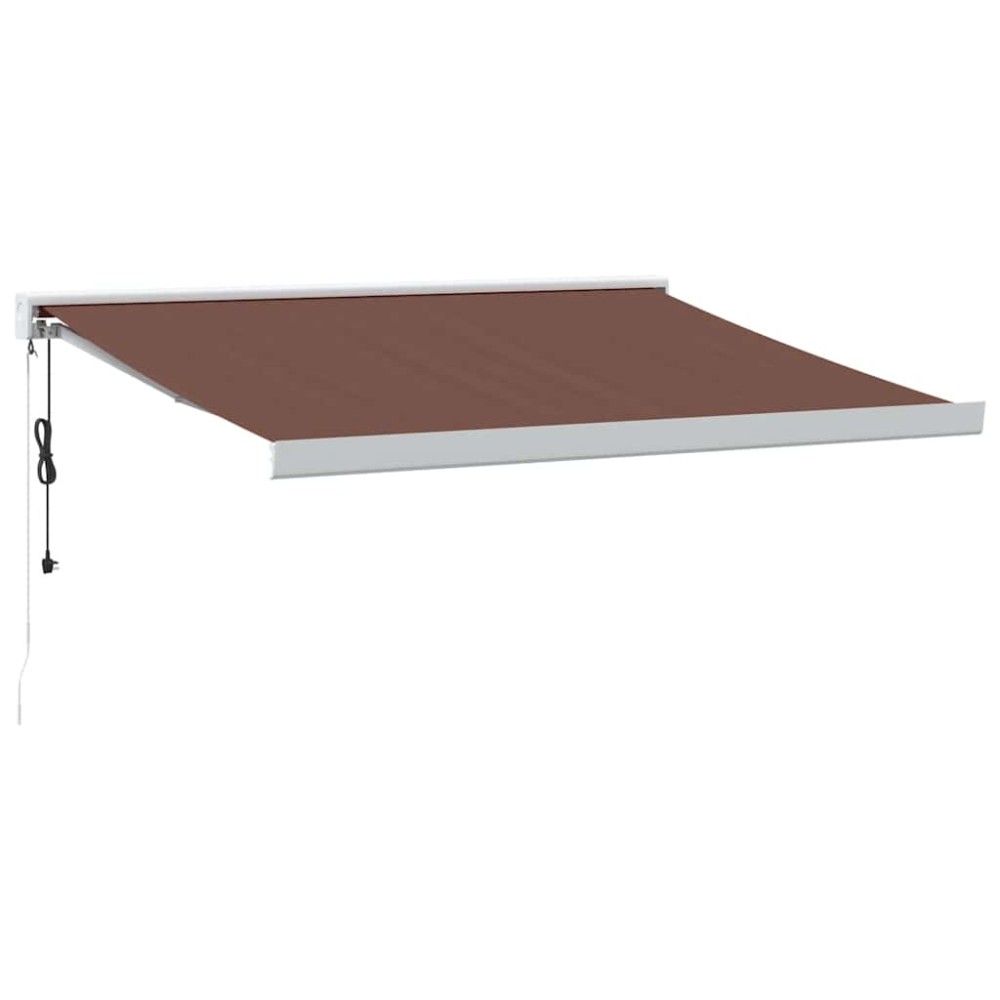 vidaXL Copertina retractabilă automat, maro, 300x250 cm
