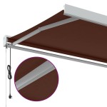 vidaXL Copertina retractabilă automat, maro, 350x250 cm