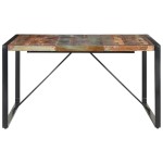 vidaXL Masă de bucătărie, 140x140x75 cm, lemn masiv reciclat vidaXL Masă de bucătărie, 140x140x75 cm, lemn masiv reciclat