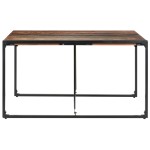 vidaXL Masă de bucătărie, 140x140x75 cm, lemn masiv reciclat vidaXL Masă de bucătărie, 140x140x75 cm, lemn masiv reciclat
