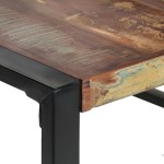 vidaXL Masă de bucătărie, 140x140x75 cm, lemn masiv reciclat vidaXL Masă de bucătărie, 140x140x75 cm, lemn masiv reciclat