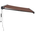 vidaXL Copertina retractabilă automat, maro, 300x250 cm