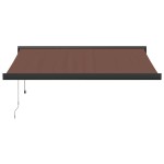 vidaXL Copertina retractabilă automat, maro, 350x250 cm