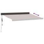 vidaXL Copertina retractabilă automat, maro, 350x250 cm