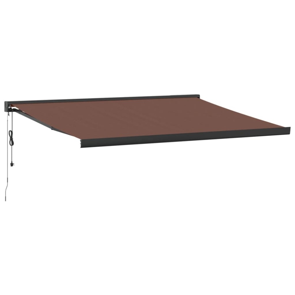 vidaXL Copertină retractabilă automat, maro, 400x300 cm