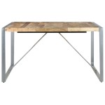 vidaXL Masă de bucătărie, 140x140x75 cm, lemn de mango nefinisat vidaXL Masă de bucătărie, 140x140x75 cm, lemn de mango nefinisat