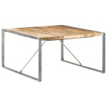 vidaXL Masă de bucătărie, 140x140x75 cm, lemn de mango nefinisat vidaXL Masă de bucătărie, 140x140x75 cm, lemn de mango nefinisat