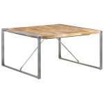 vidaXL Masă de bucătărie, 140x140x75 cm, lemn de mango nefinisat vidaXL Masă de bucătărie, 140x140x75 cm, lemn de mango nefinisat