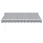 vidaXL Copertină retractabilă manual cu LED, antracit/alb, 300x250 cm