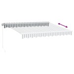 vidaXL Copertină retractabilă manual cu LED, antracit/alb, 300x250 cm