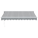 vidaXL Copertină retractabilă automat, antracit/alb, 300x250 cm