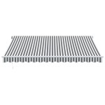 vidaXL Copertină retractabilă manual cu LED, antracit/alb, 400x300 cm