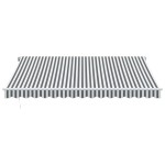 vidaXL Copertină retractabilă manual, antracit/alb, 400x300 cm