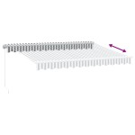 vidaXL Copertină retractabilă manual, antracit/alb, 350x250 cm