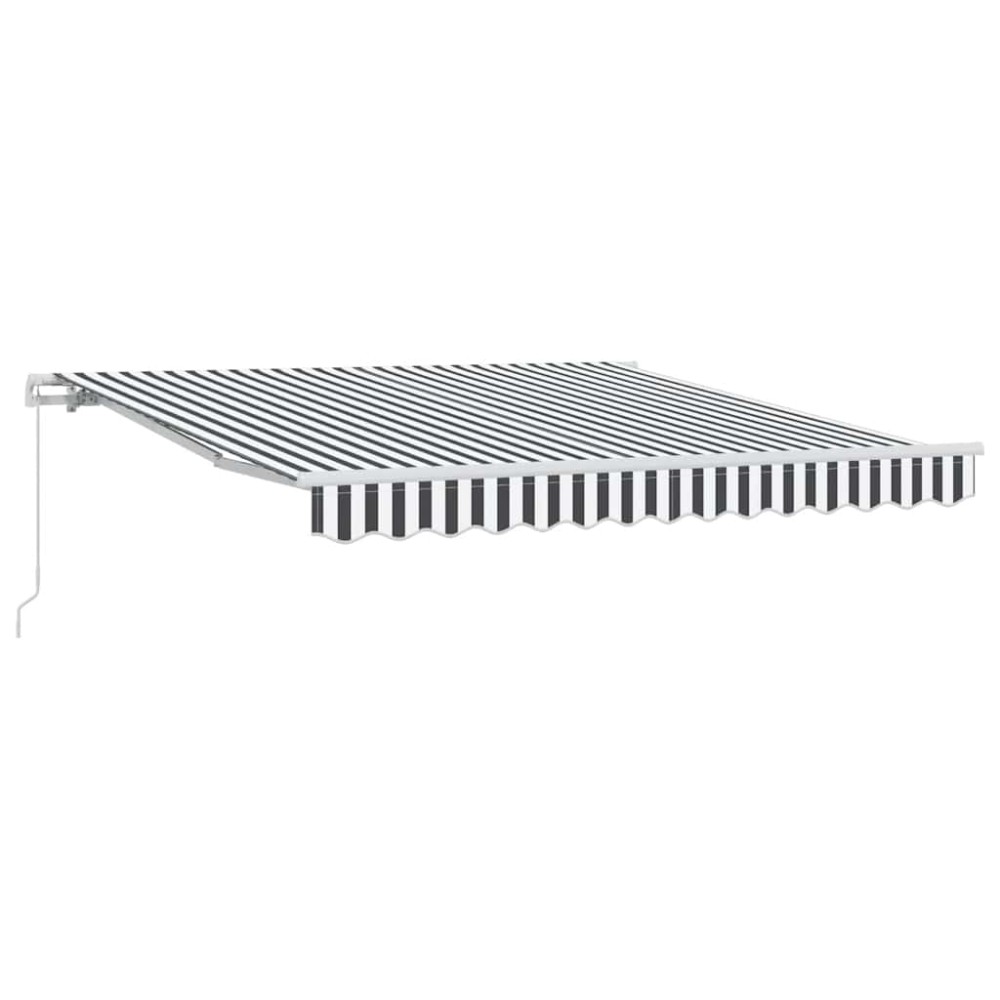 vidaXL Copertină retractabilă manual, antracit/alb, 300x250 cm