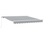 vidaXL Copertină retractabilă manual, antracit/alb, 300x250 cm