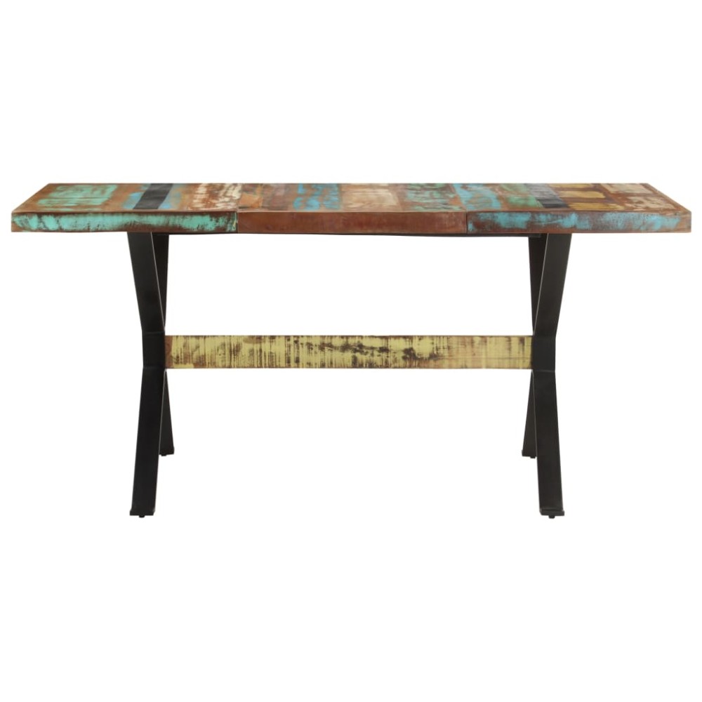 vidaXL Masă de bucătărie, 160x80x76 cm, lemn masiv reciclat