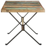 vidaXL Masă de bucătărie, 160x80x76 cm, lemn masiv reciclat vidaXL Masă de bucătărie, 160x80x76 cm, lemn masiv reciclat