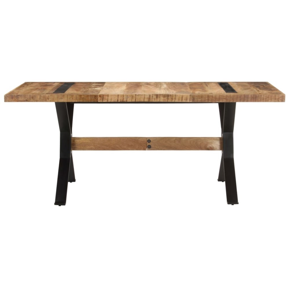 vidaXL Masă de bucătărie, 180x90x76 cm, lemn de mango nefinisat