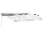 vidaXL Copertină retractabilă antracit/alb, 3x2,5 m, textil/aluminiu