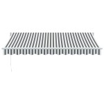vidaXL Copertină retractabilă antracit/alb, 3,5x2,5 m, textil/aluminiu vidaXL Copertină retractabilă antracit/alb, 3,5x2,5 m, textil/aluminiu