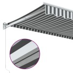 vidaXL Copertină retractabilă antracit/alb, 3,5x2,5 m, textil/aluminiu vidaXL Copertină retractabilă antracit/alb, 3,5x2,5 m, textil/aluminiu
