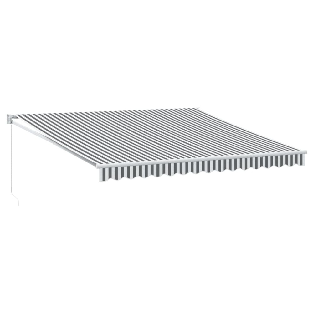 vidaXL Copertina retractabilă antracit & alb 4x3m țesătură și aluminiu