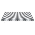 vidaXL Copertina retractabilă antracit & alb 4x3m țesătură și aluminiu vidaXL Copertina retractabilă antracit & alb 4x3m țesătură și aluminiu