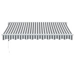 vidaXL Copertină retractabilă antracit/alb, 3x2,5 m, textil/aluminiu vidaXL Copertină retractabilă antracit/alb, 3x2,5 m, textil/aluminiu
