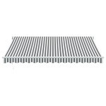 vidaXL Copertină retractabilă antracit/alb, 4x3 m, textil/aluminiu