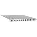 vidaXL Copertină retractabilă antracit/alb, 4x3 m, textil/aluminiu