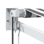 vidaXL Copertină retractabilă antracit/alb, 4x3 m, textil/aluminiu