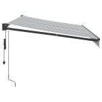 vidaXL Copertină retractabilă antracit/alb, 3,5x2,5 m, textil/aluminiu vidaXL Copertină retractabilă antracit/alb, 3,5x2,5 m, textil/aluminiu