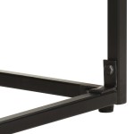 vidaXL Masă consolă, negru, 110x35x76 cm, lemn masiv acacia și mango