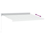 vidaXL Copertină retractabilă antracit/alb, 3x2,5 m, textil/aluminiu