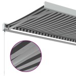 vidaXL Copertină retractabilă antracit/alb, 3,5x2,5 m, textil/aluminiu vidaXL Copertină retractabilă antracit/alb, 3,5x2,5 m, textil/aluminiu